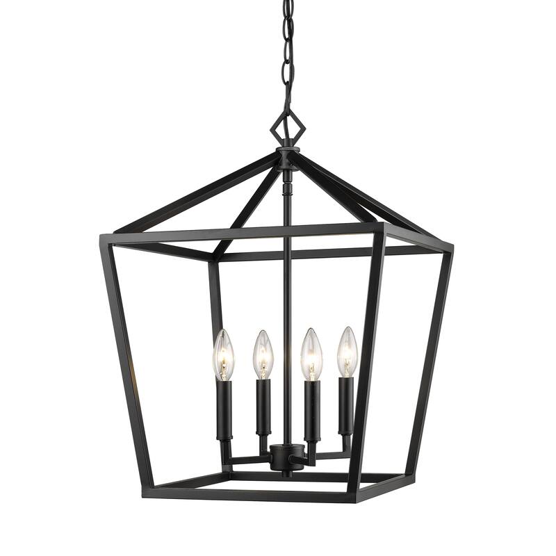 Millennium Lighting 4 Light Metal Pendant Light in Multiple Finishes - Matte Black