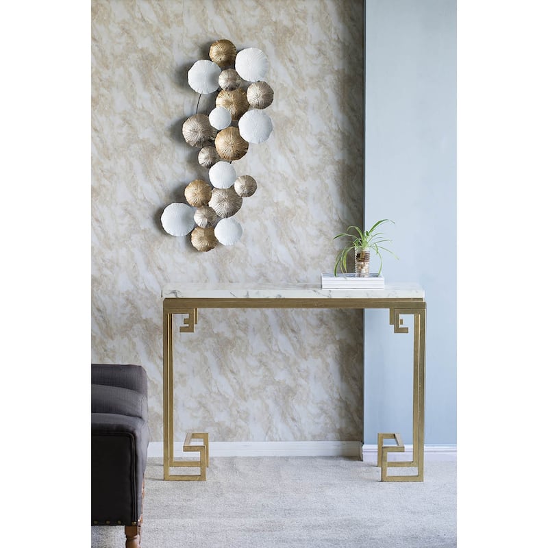 Modern Metal Wall Decor Large Hanging Sculpture Panel with Texture Shape for Bedroom Entryway Living Room