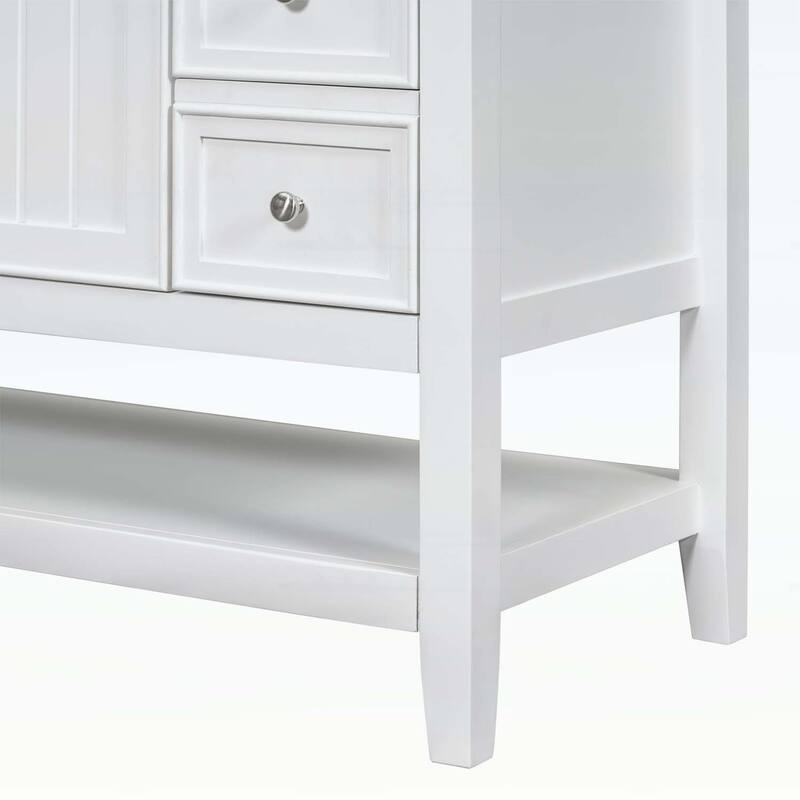 Bathroom Vanity with Sink,Cabinet,and Drawers,Open Shelf