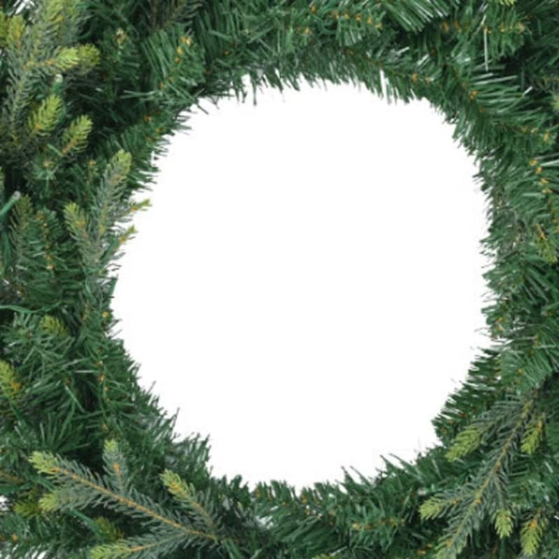 HomeRoots Three Piece Pre Lit Extra Full Frosted Pine Christmas Tree With Garland And Wreath Set