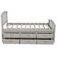 preview thumbnail 14 of 45, Twin Size Platform Storage Bed Solid Wood Bed with 6 Drawers