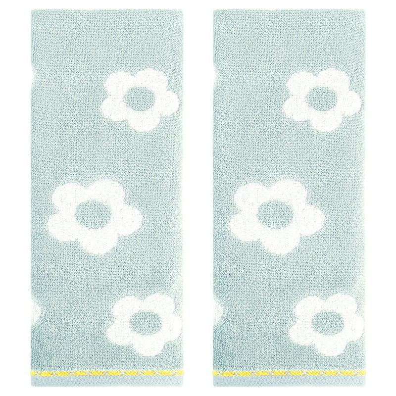 Cute Floral Hand Towels Flower Pattern Cotton Hand Towel Soft Absorbent Decorative Towel for Bathroom Spa Gym