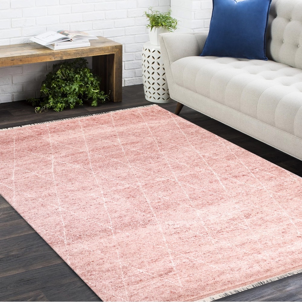 Overton Handmade Shaggy Boho Moroccan Area Rug