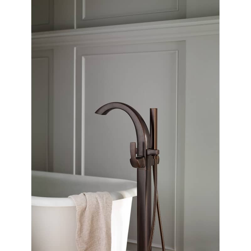 Moen Voss Floor Mounted Tub Filler with Riser and Built-In Diverter -