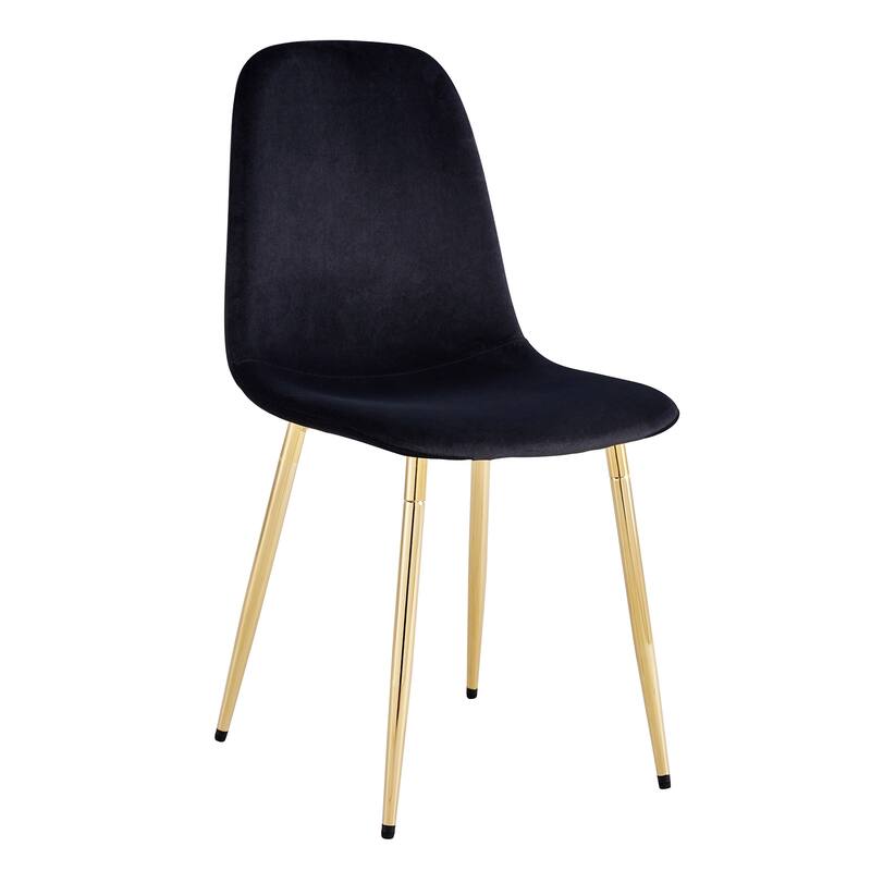 Dining Chair Kitchen Upholstered Side Chairs Accent Chairs Vanity Chair Dressing Chair with Golden Metal Legs