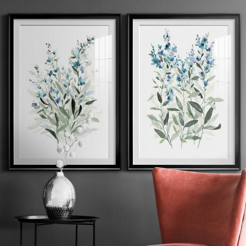 Delicate Blue Botanical I Premium Framed Print - Ready to Hang