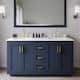 Option Dark Blue / White Quartz Top / Brushed Gold