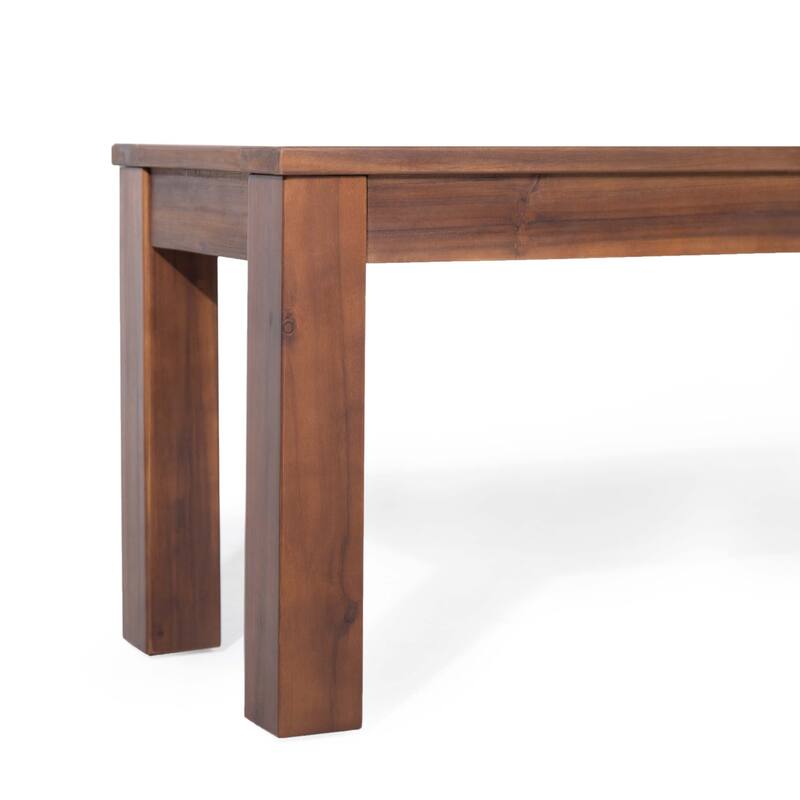 Manila Acacia Wood Outdoor Dining Bench by Christopher Knight Home