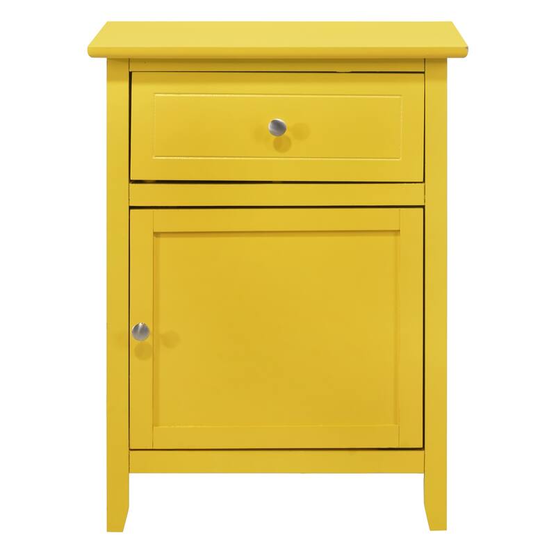 Glory Furniture Izzy G1402-N 1 Drawer /1 Door Nightstand , Yellow
