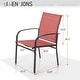 preview thumbnail 31 of 32, MAISON ARTS 7-Piece Patio Dining Set Metal Rectangle Table and 6 Textilene Chairs