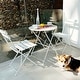 preview thumbnail 11 of 11, 3pc Metal Folding Bistro Set, Weather-Resistant Outdoor/Indoor Conversation Set for Patio, Yard, Garden