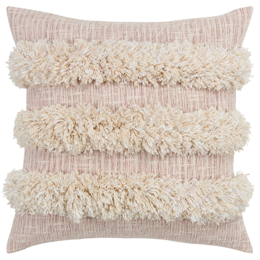 Donny Osmond Cream And Blush Stripe Throw Pillow