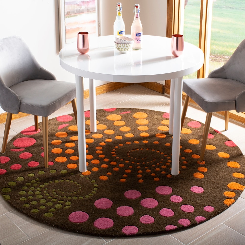SAFAVIEH Handmade Soho Ashleigh Dots N.Z. Wool Rug