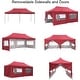 preview thumbnail 2 of 19, 10x20 Ft Pop up Canopy Tent, Party Heavy Duty Instant Gazebo Red