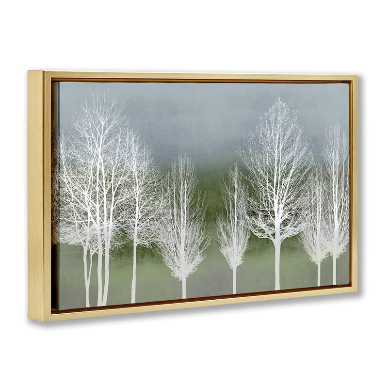 Stupell White Tree Impressions Framed Floater Canvas Wall Art Design By Kate Bennett