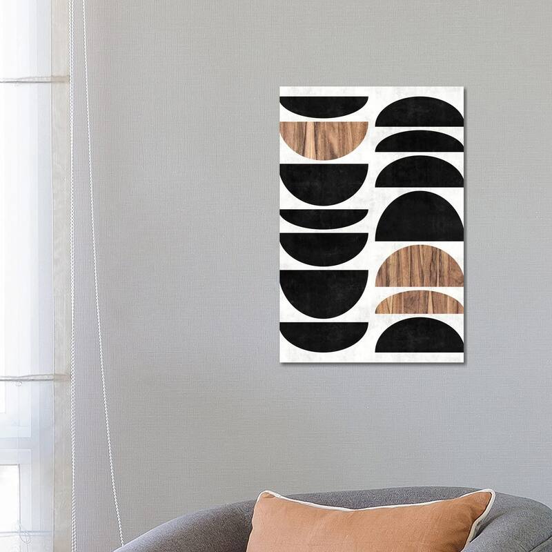 iCanvas "Mid-Century Modern Pattern No.7 - Concrete and Wood" by Zoltan Ratko Canvas Print - 26x18x1.5
