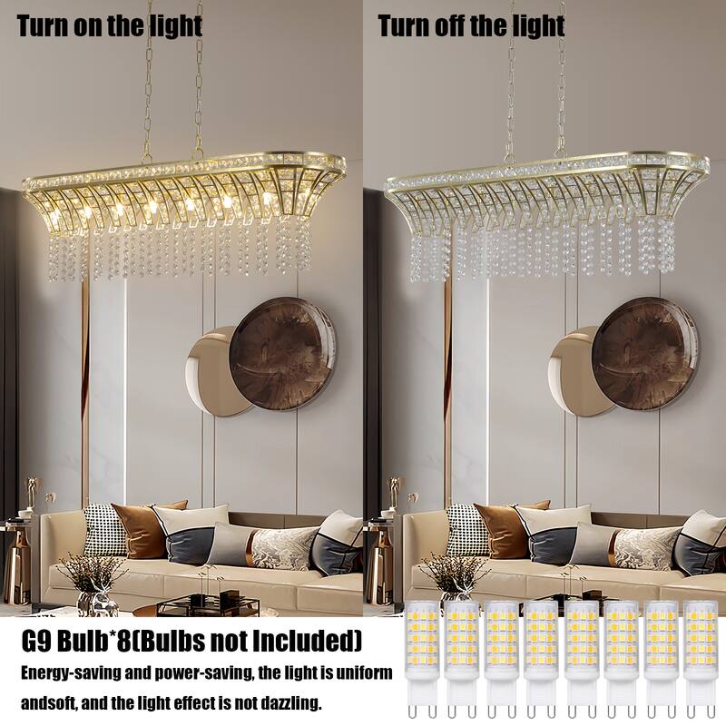 Modern Crystal Chandelier - Luxury Pendant Ceiling Light Pendant Light for Dining Room, Kitchen Island, or Living Room