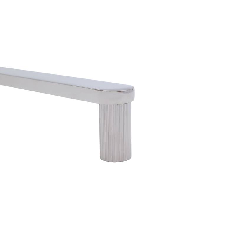 Hapny Home R512 Ribbed 12" Center to Center Solid Metal Luxury