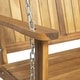 preview thumbnail 3 of 18, Tambora Outdoor Acacia Porch Swing by Christopher Knight Home