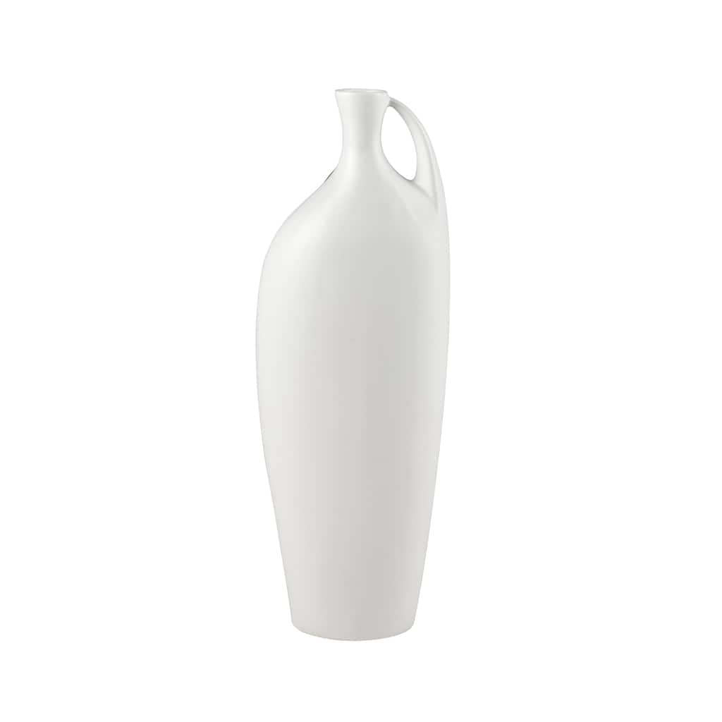 Atlas Messe Satin White Vase