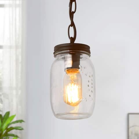Carbon Loft Farmhouse Industrial 1-Light Semi Flush Mount Ceiling Lights - D5"*H13"