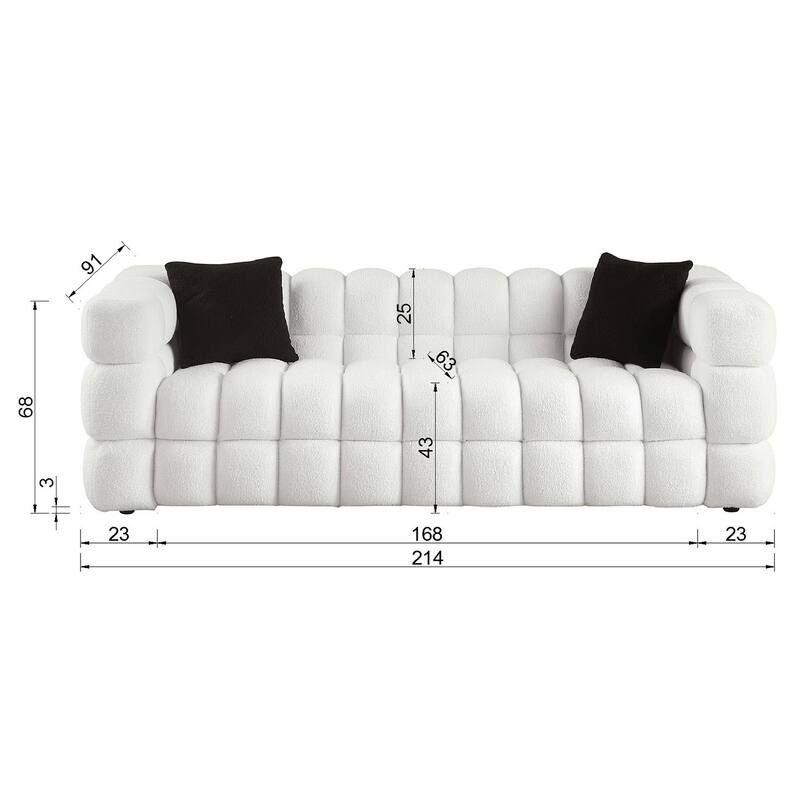 Modern Boucle Sofa Set for Living Room