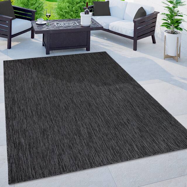 Variegated Waterproof Outdoor Rug for Patio - 4'7" x 6'7" - anthracite