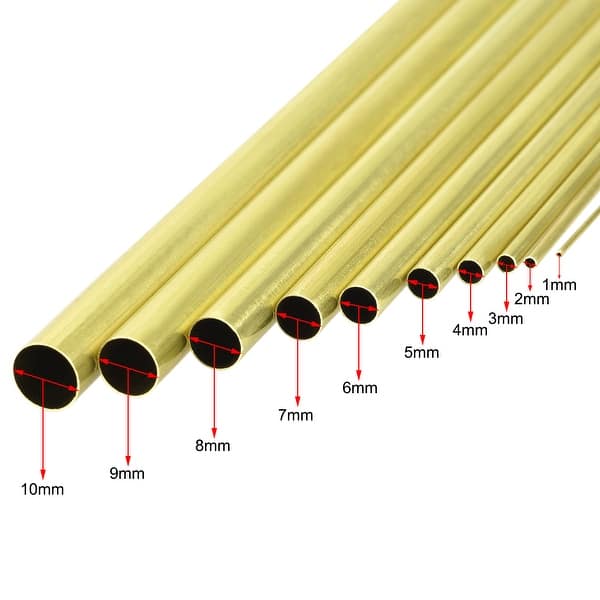 10pcs Tube 1mm-10mm OD X 0.2mm Wall Thickness 300mm Length Round Tubes ...