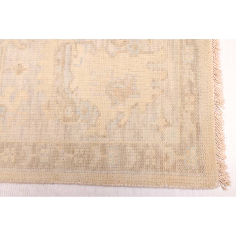 ECARPETGALLERY Hand-knotted Modern Oushak Light Khaki Wool Rug - 8'2 x 10'0