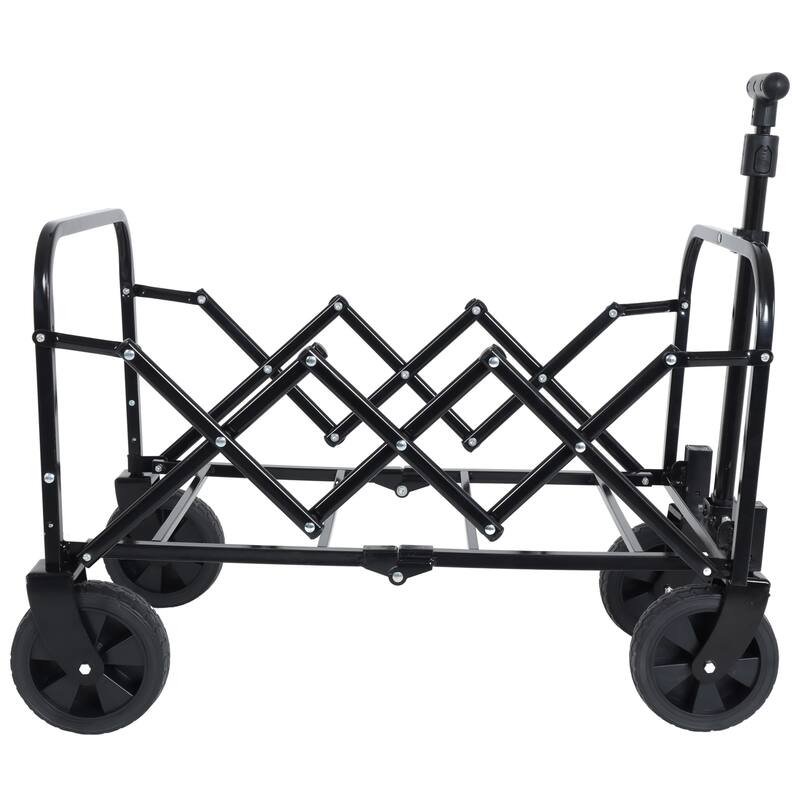 Expandable Dual Layer Utility Wagon Cart,Grocery Cart for Gardening
