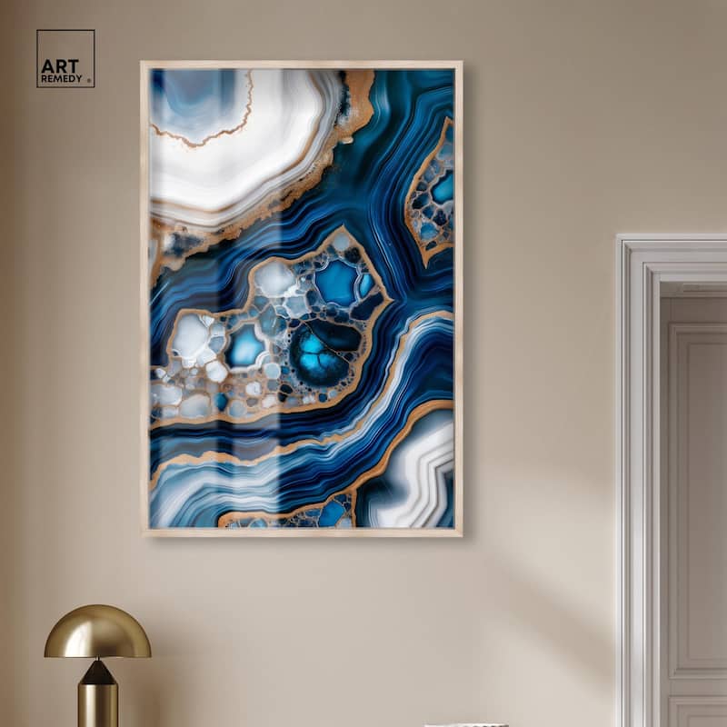 Azure Alveoli I Shadowbox by Art Remedy
