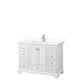 Option White, Gold Trim, White Cultured Marble Top