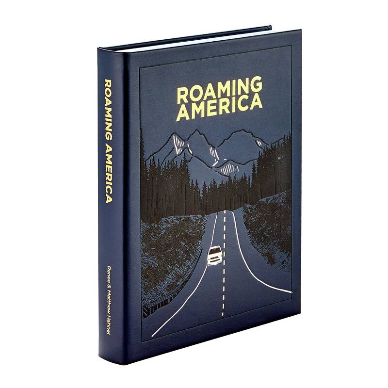 Graphic Image Roaming America Coffee Table Book, Leather, Navy