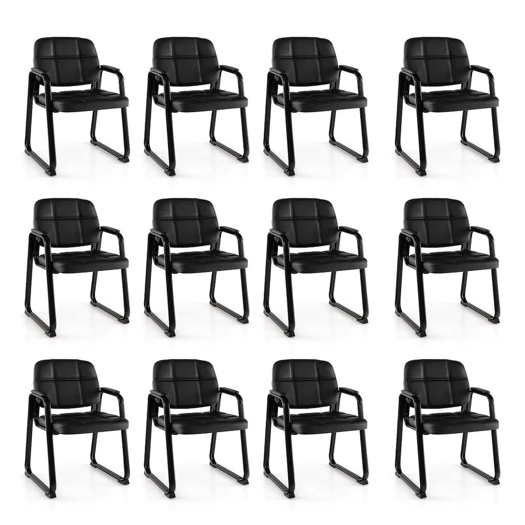 Costway Waiting Room Chair Set of 12 Upholstered Guest Conference - See Details