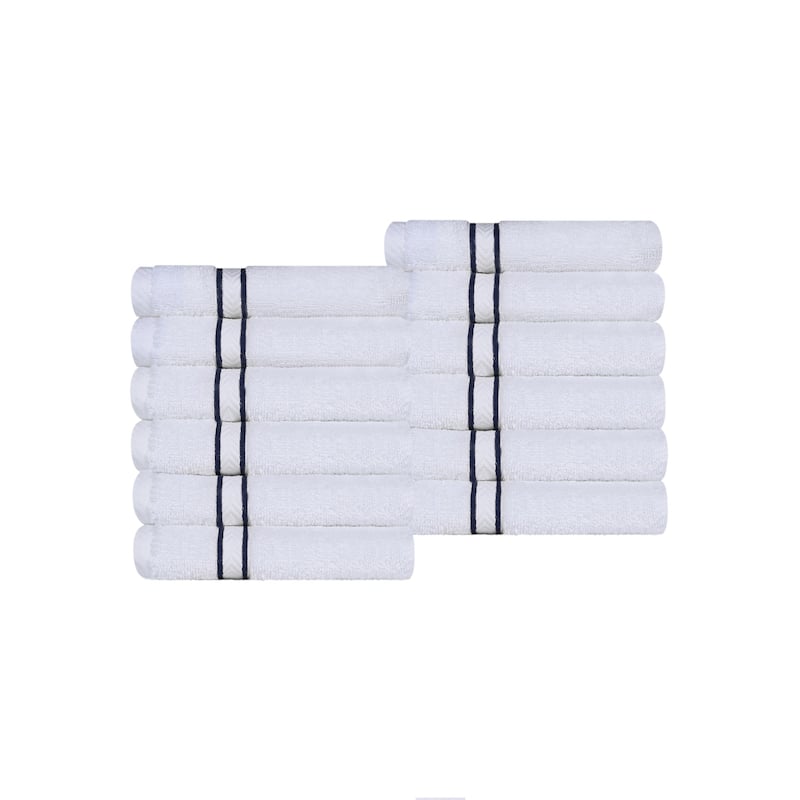 Turkish Cotton Heavyweight Washcloth Set of 12 by Superior