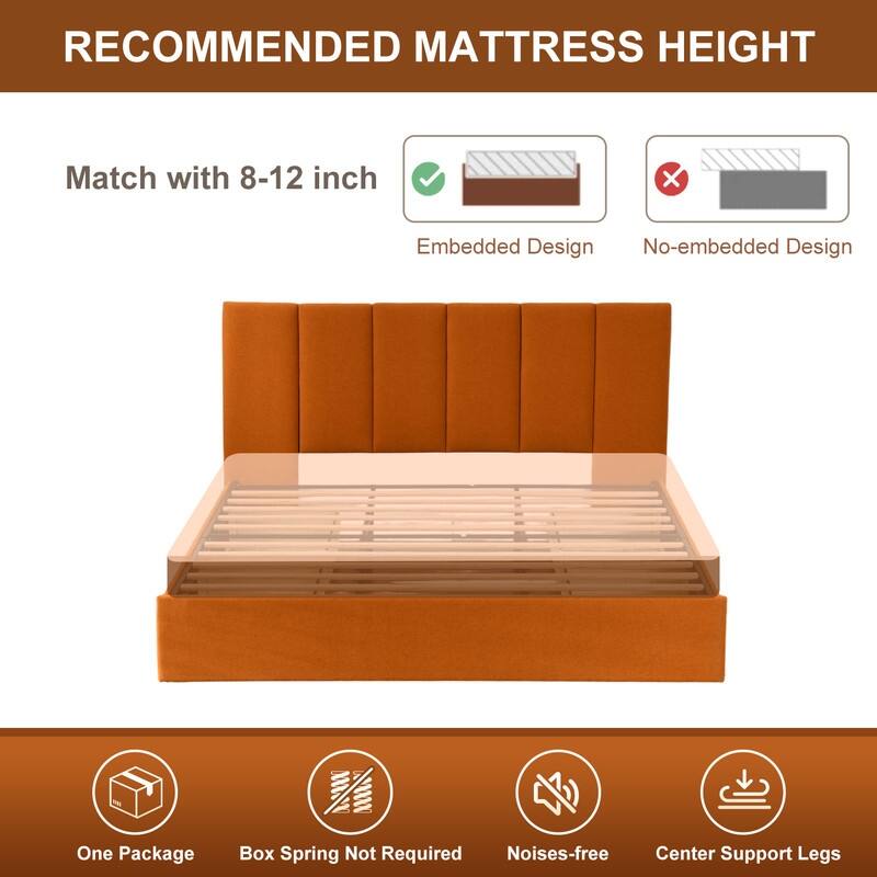 Plywood Frame Platform Bed with Storage Drawers