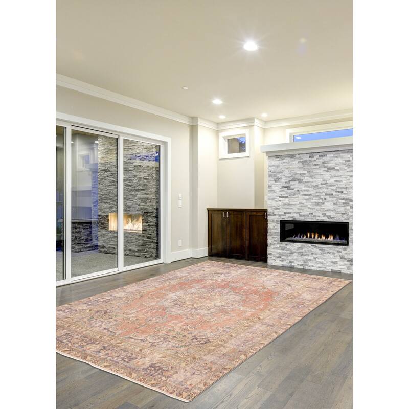 ECARPETGALLERY Hand-knotted Antalya Vintage Dark Copper Wool Rug - 7'10 x 10'8