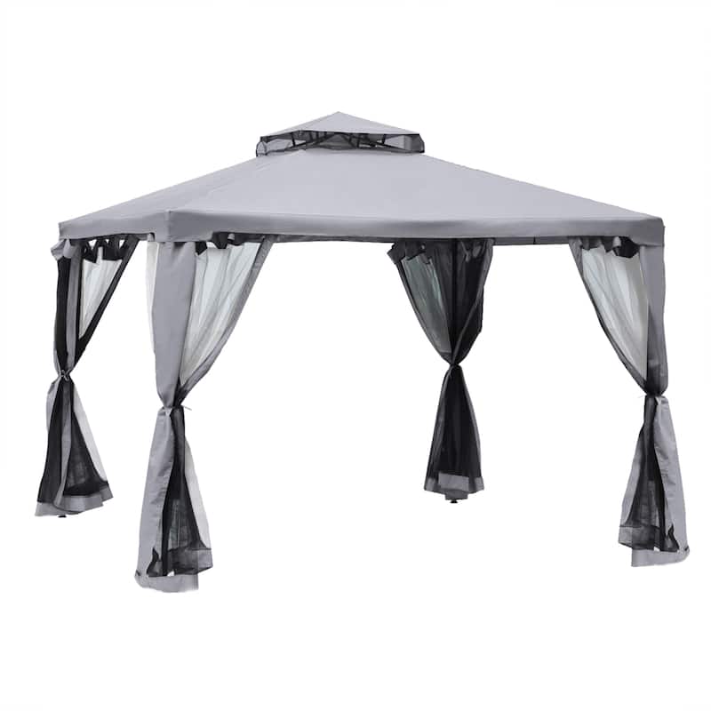 9.6' x 9.6' Patio Gazebo - Grey