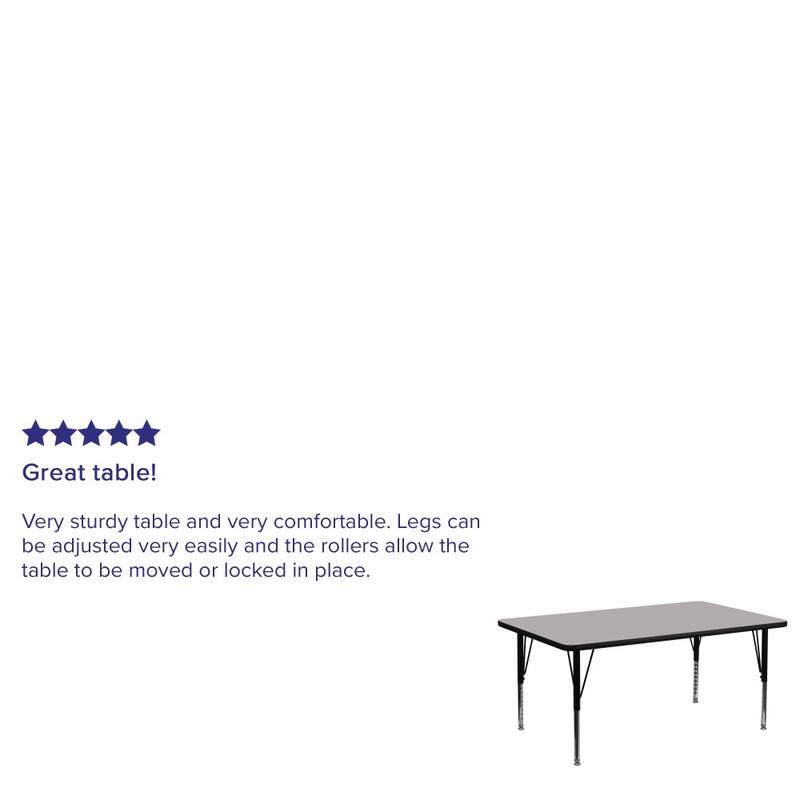 Rectangular HP Laminate Activity Table - Adjustable Legs