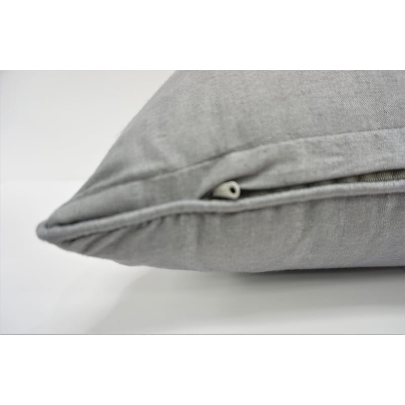 Home&Manor Premium Silk Throw Pillow Lumbar Light Gray