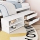 preview thumbnail 5 of 11, Full Size Wood Storage Bed with Trundle, 2-Drawer Under-Bed Box, Shelves, and Nightstand for Enhanced Organization