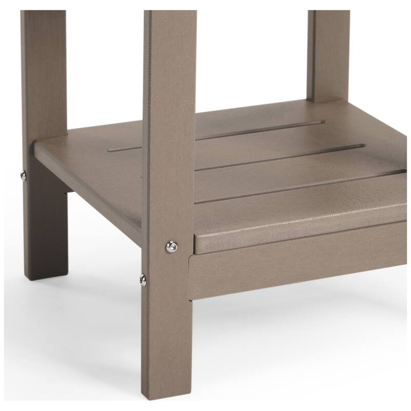 Brighton Outdoor Poly Two Shelf Side Table