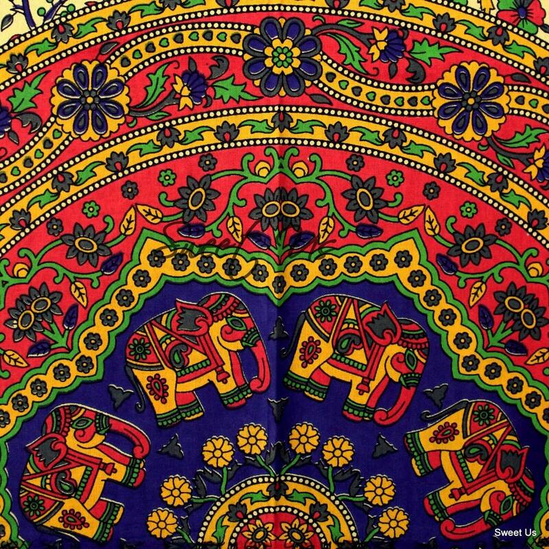 Cotton Secret Elephant Floral Tablecloth Rectangle - 54 x 84 in