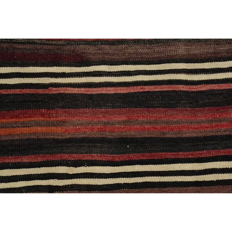 Hand Woven Oriental 100% Wool Carpet Southwestern Geometric Multi-Colored Kilim Area Rug - 9' 4'' X 5' 3''