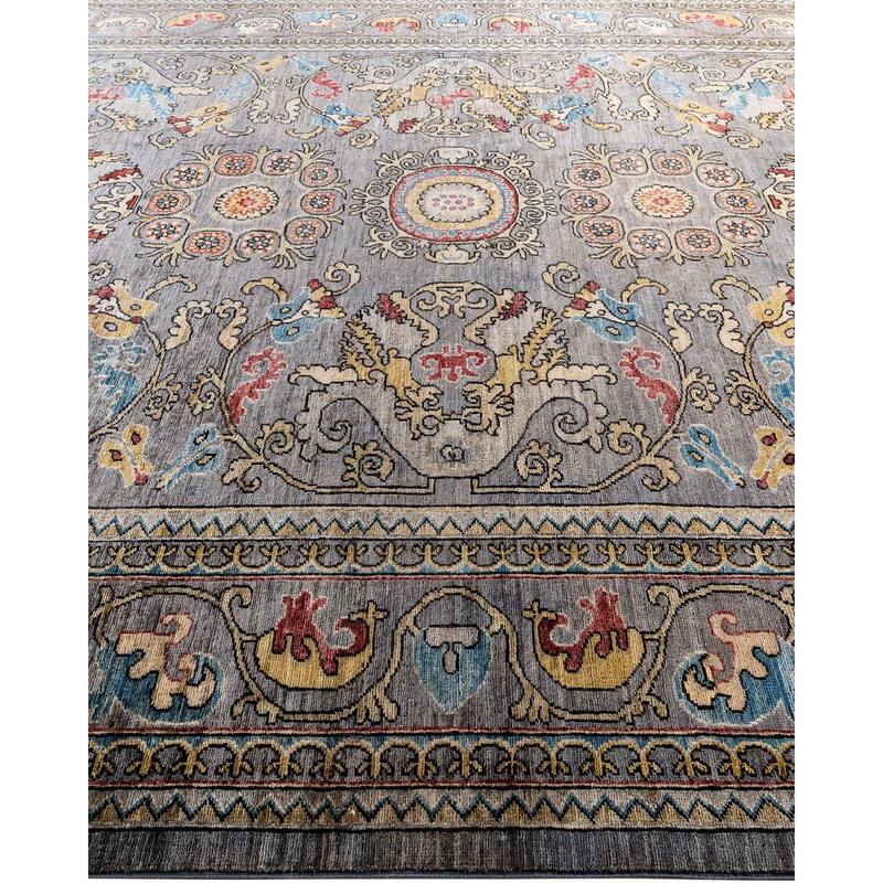 Serapi One-of-a-Kind Hand-Knotted Area Rug - Gray, 8' 0" x 9' 11" - 8' 0" x 9' 11"