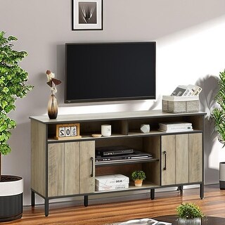 58 Inches TV Stand Entertainment Center Stand, TV Console Table for Up