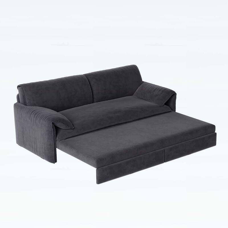 3-in-1 Convertible Sleeper with Side Storage,Multi-Functional Loveseat for Various Spaces