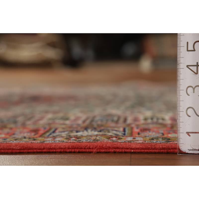 Hand Knotted Oriental Kork Wool Carpet Traditional Floral Beige & Ivories Qum Area Rug - 7' 2'' X 4' 9''