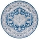 preview thumbnail 79 of 115, SAFAVIEH Brentwood Vessie Traditional Oriental Rug 6'7" x 6'7" Round - Navy/Grey