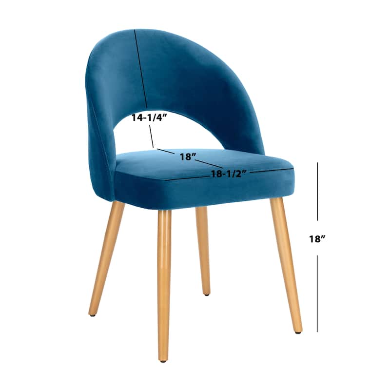 SAFAVIEH Reva Retro Dusty Rose/ Gold Chair (Set of 2) - 21.3" x 24.3" x 31.8" - 21Wx24Dx32H